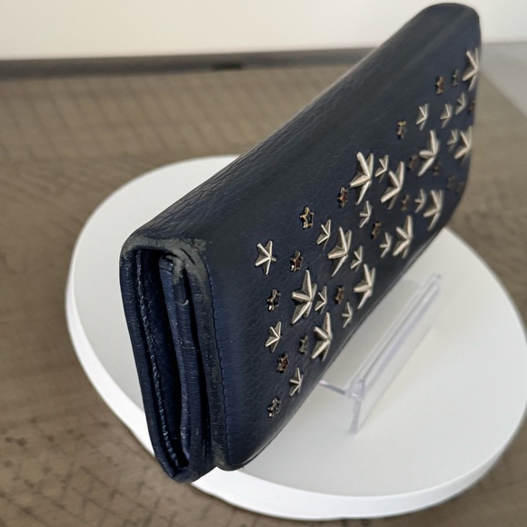 Jimmy Choo Studded Long Wallet - Blue - Picture 6 of 12